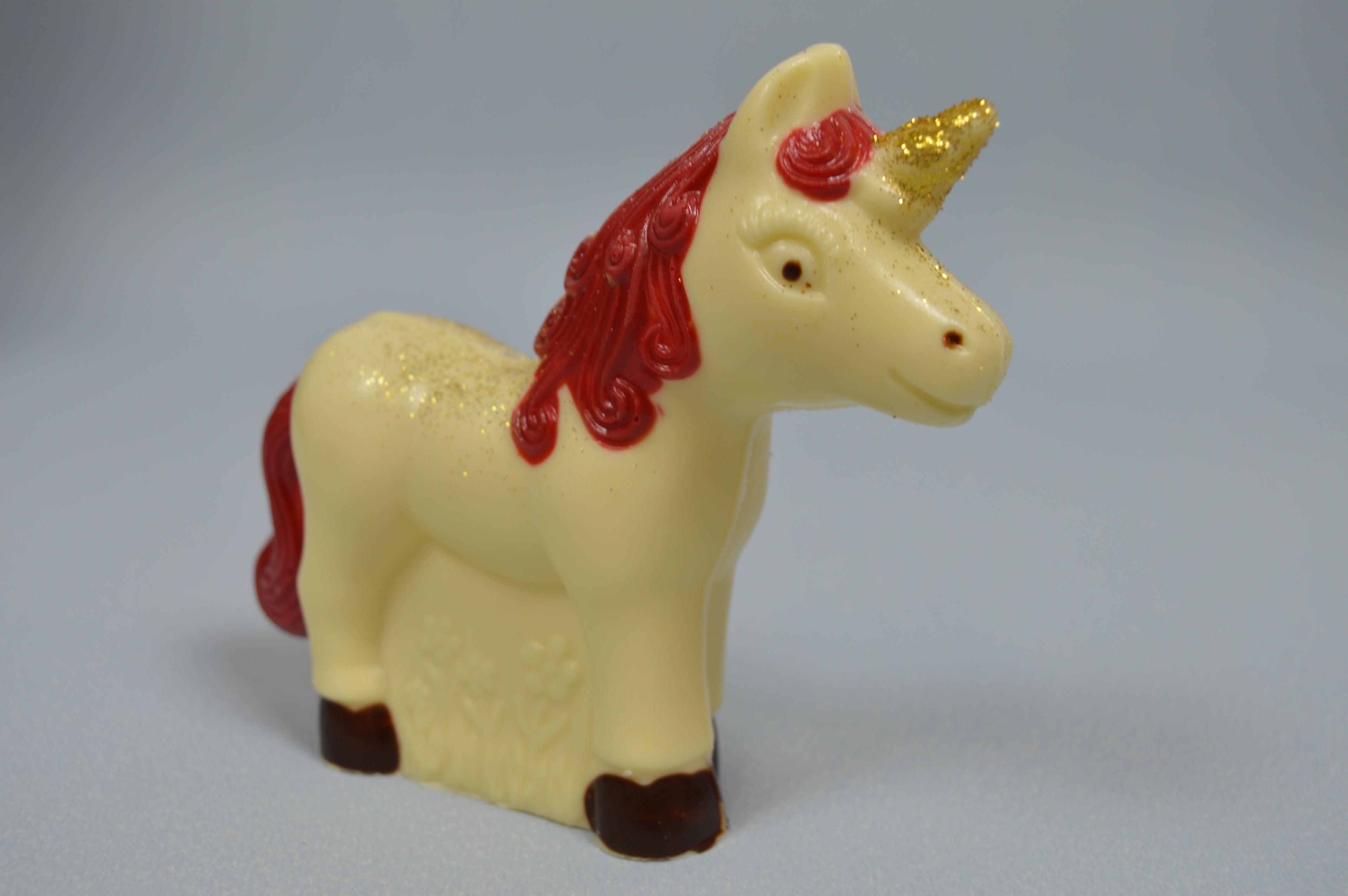 Einhorn aus weißer Schokolade